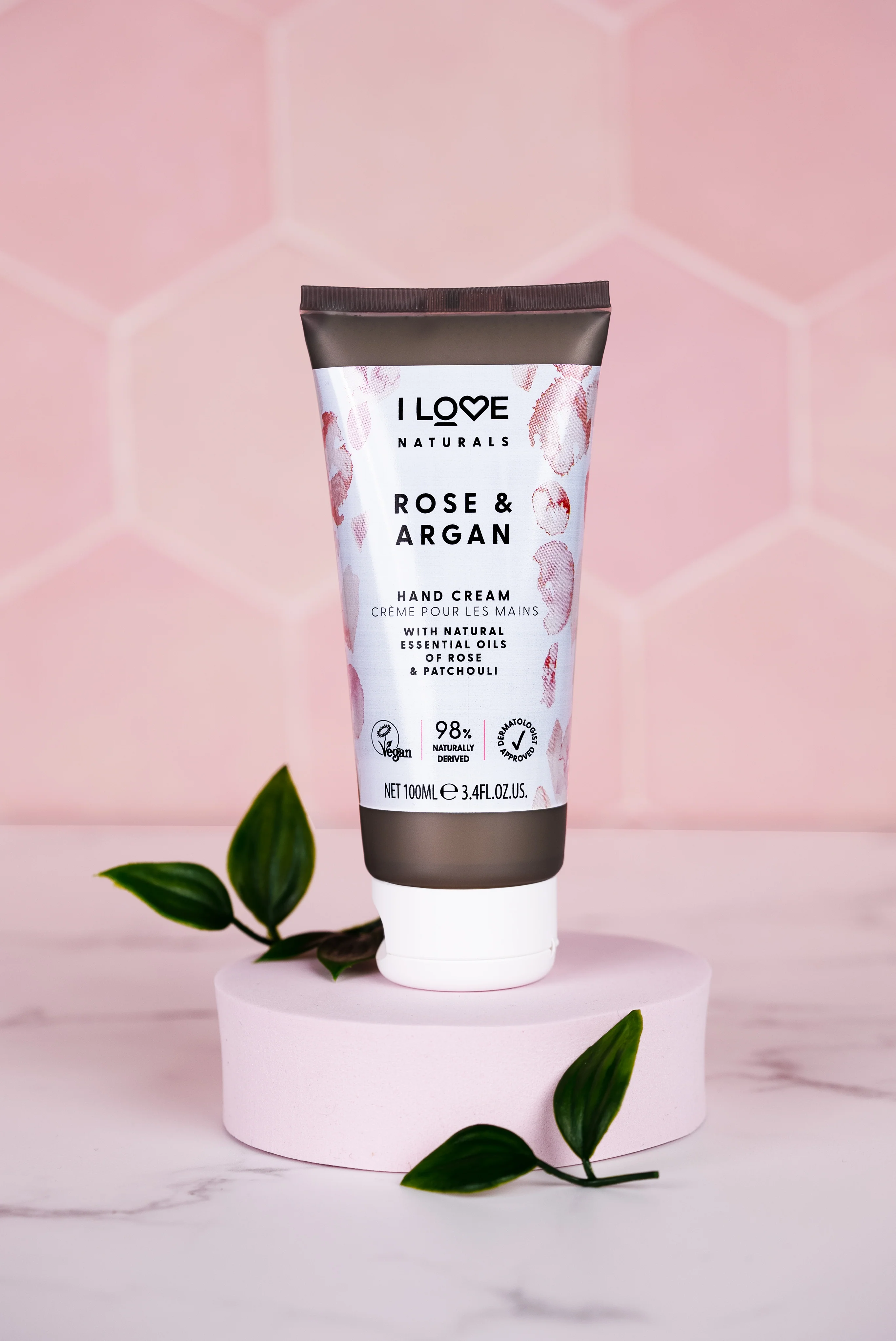I Love Naturals Hand Cream Rose & Argan 100ml - Image 5