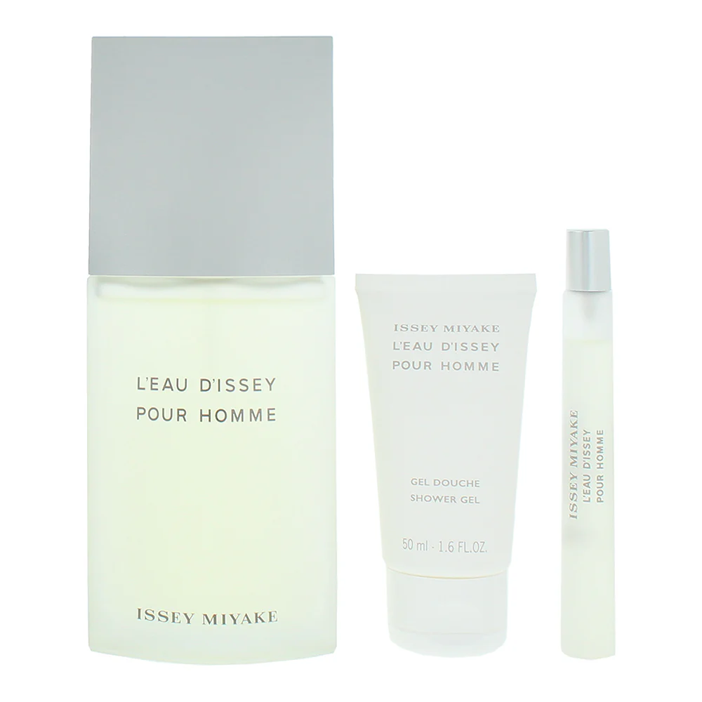 Issey Miyake L'eau D'issey Pour Homme 3 Piece Gift Set: Eau De Toilette 125ml - - Image 2
