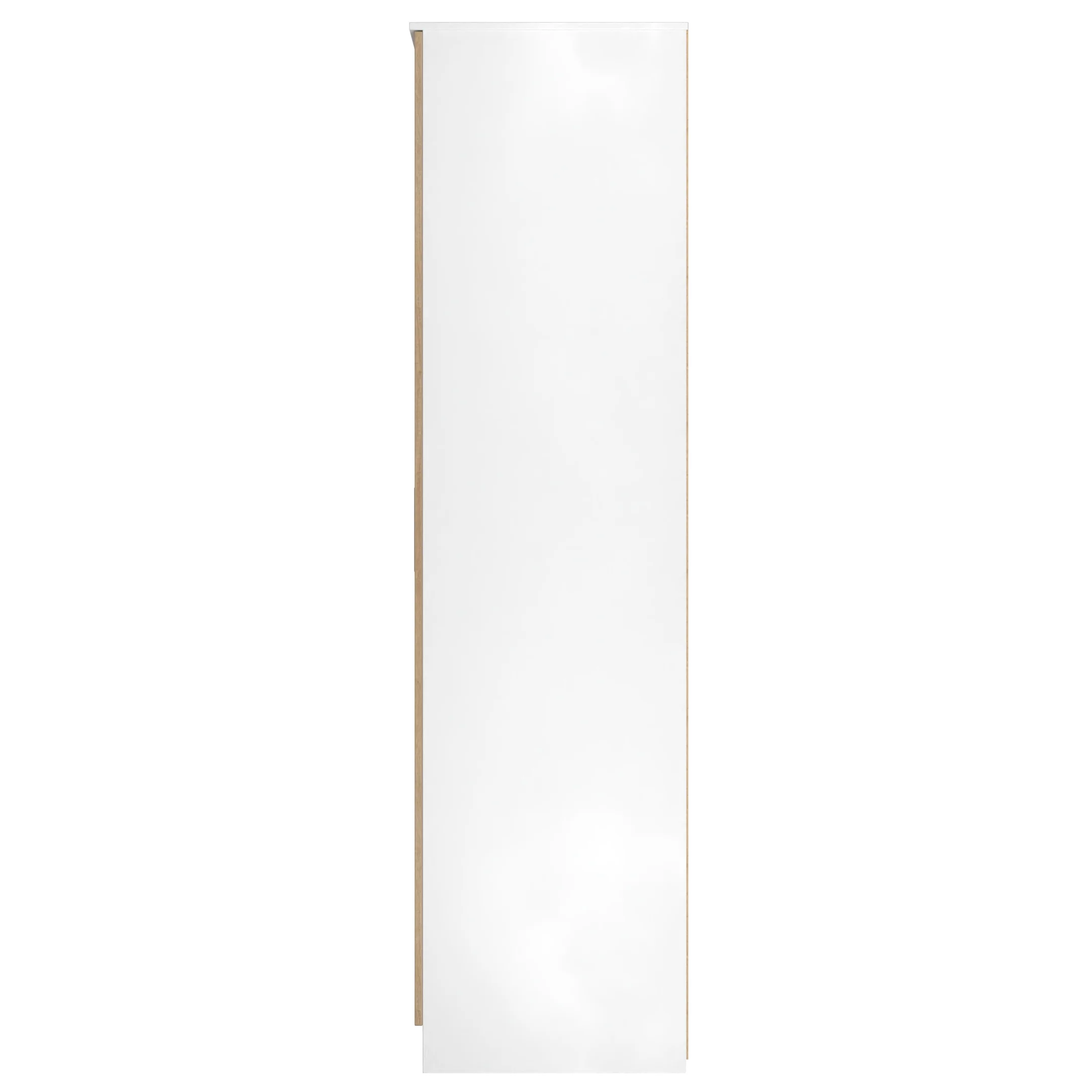 Java Tall 3 Door Mirrored Robe in Slatted Effect / White - Ready Assembled - Image 2