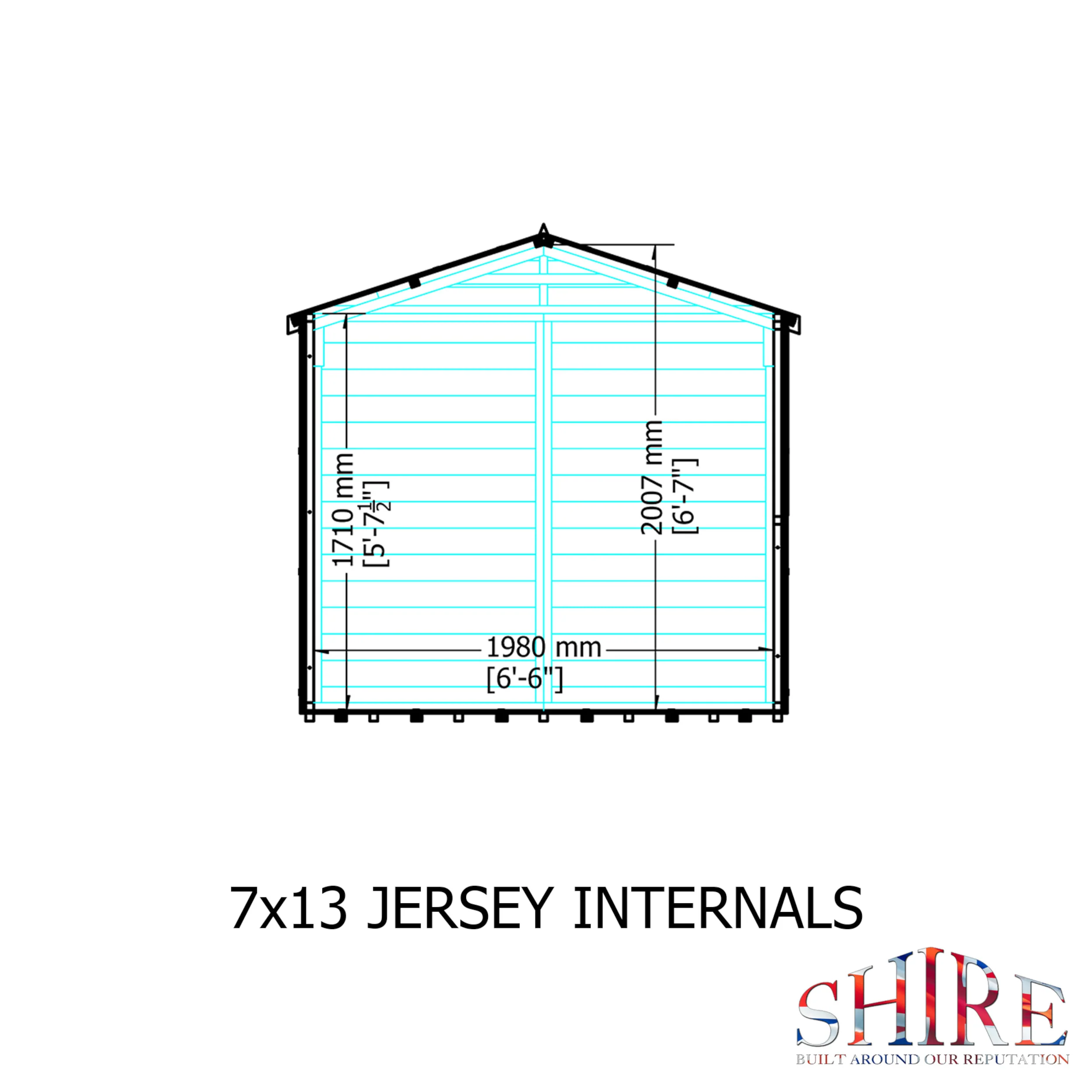 Jersey 7 X 13 Shiplap Apex Shed - Image 9