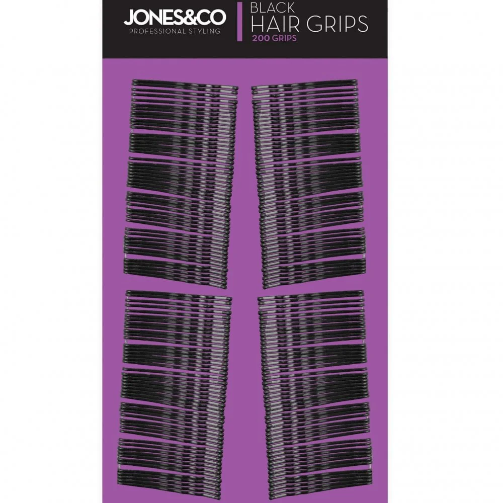 Jones and Co. Jones and Co. Black Hair Grips 200 Pack