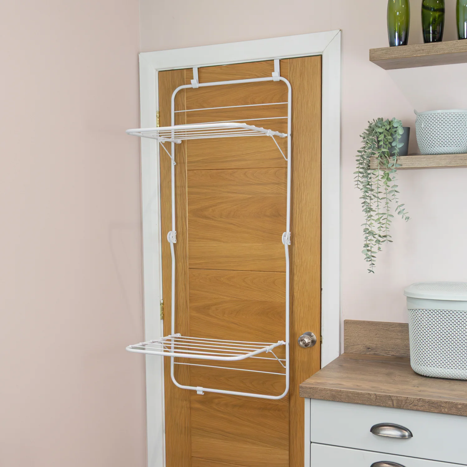 JVL 2 Tier Over Door Laundry Clothes Drying Rack, 8.5M - Image 11
