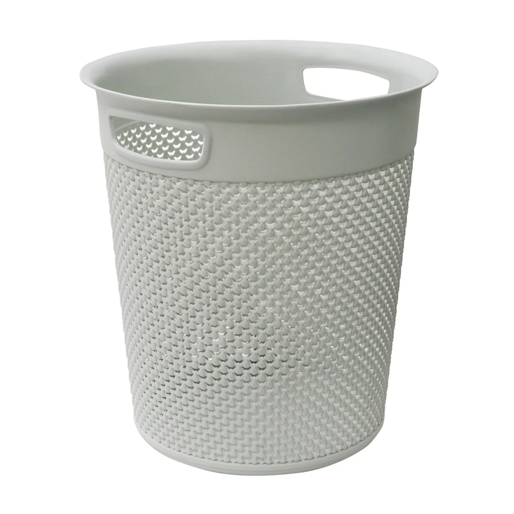 JVL Droplette Toilet Brush And Round Open Bin Bathroom Set - Image 2