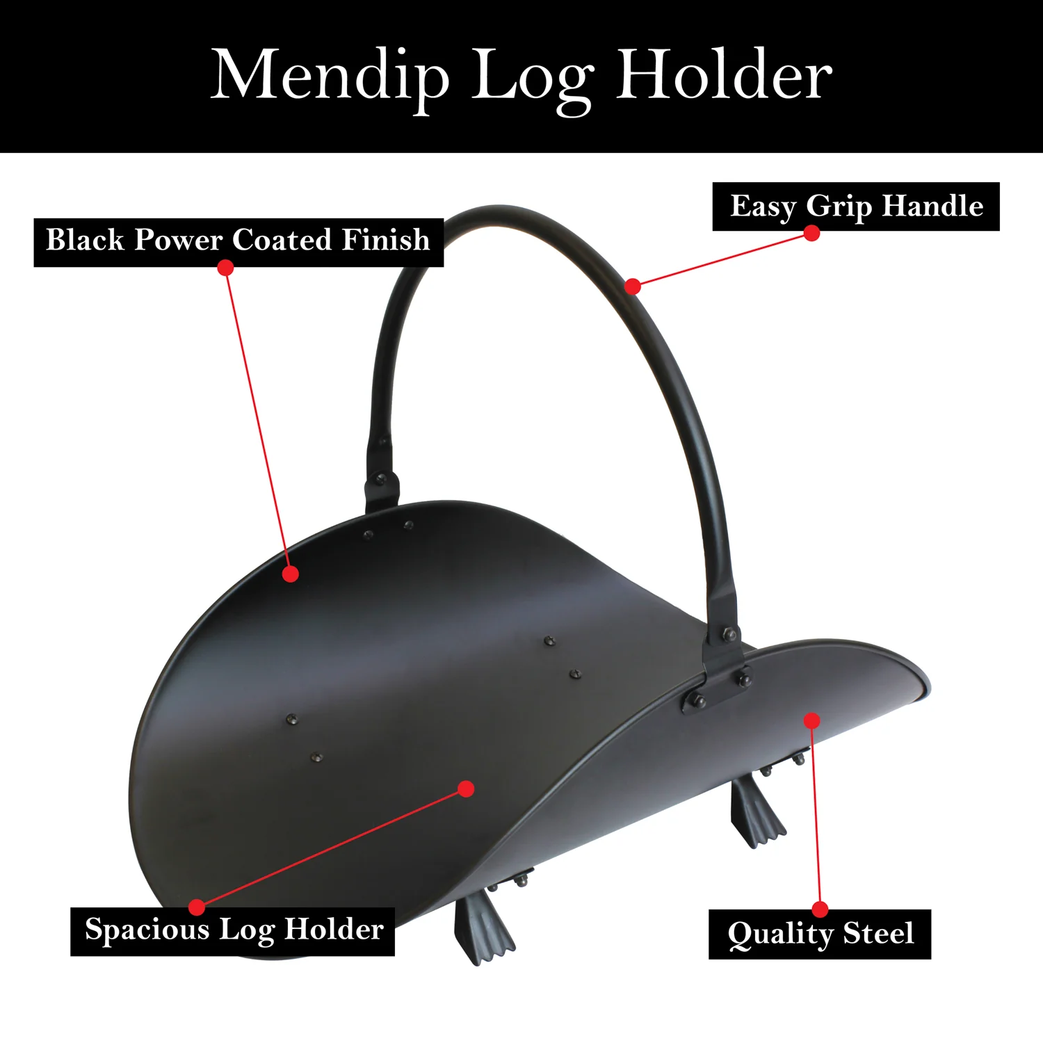 JVL Mendip Fireside Log Holder - Image 4
