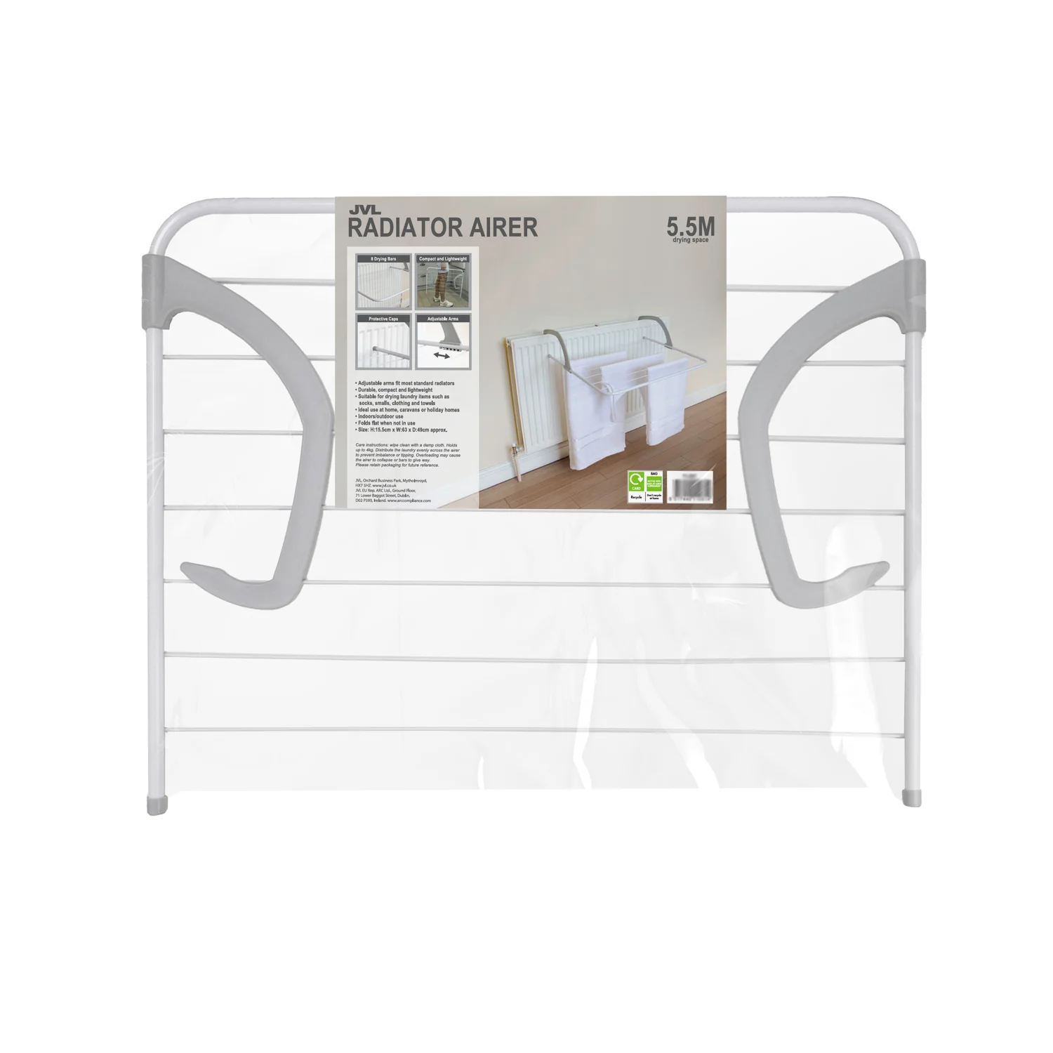 JVL Radiator, Over Door Laundry Washing Clothes Drying Airer, 5.5 M - Image 9