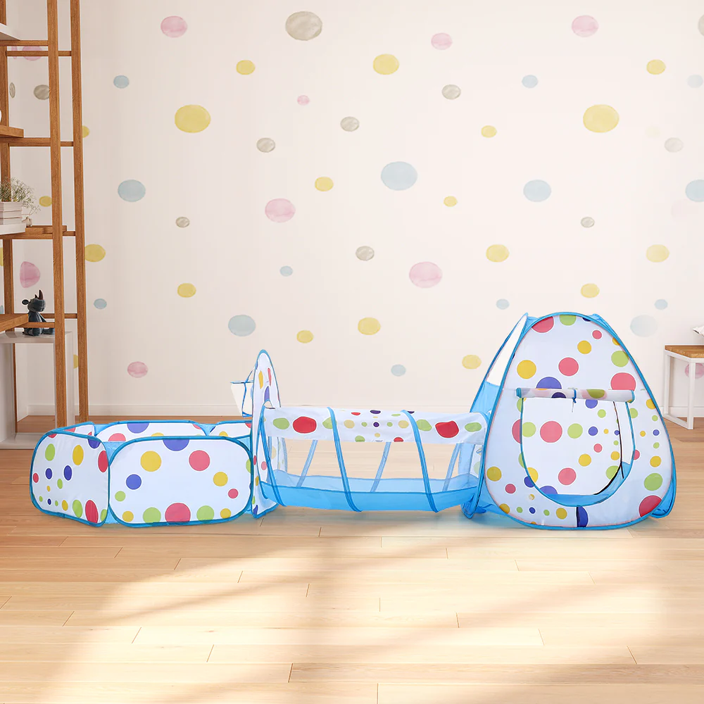 Kidkid 3-in-1 Kids Pop-Up Play Tent Set with Tunnel and Ball Pit Playhouse - Image 2