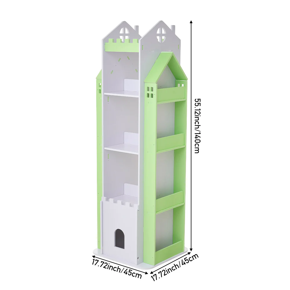 Kidkid 5-Tier Rotating Castle Bookshelf - Image 2