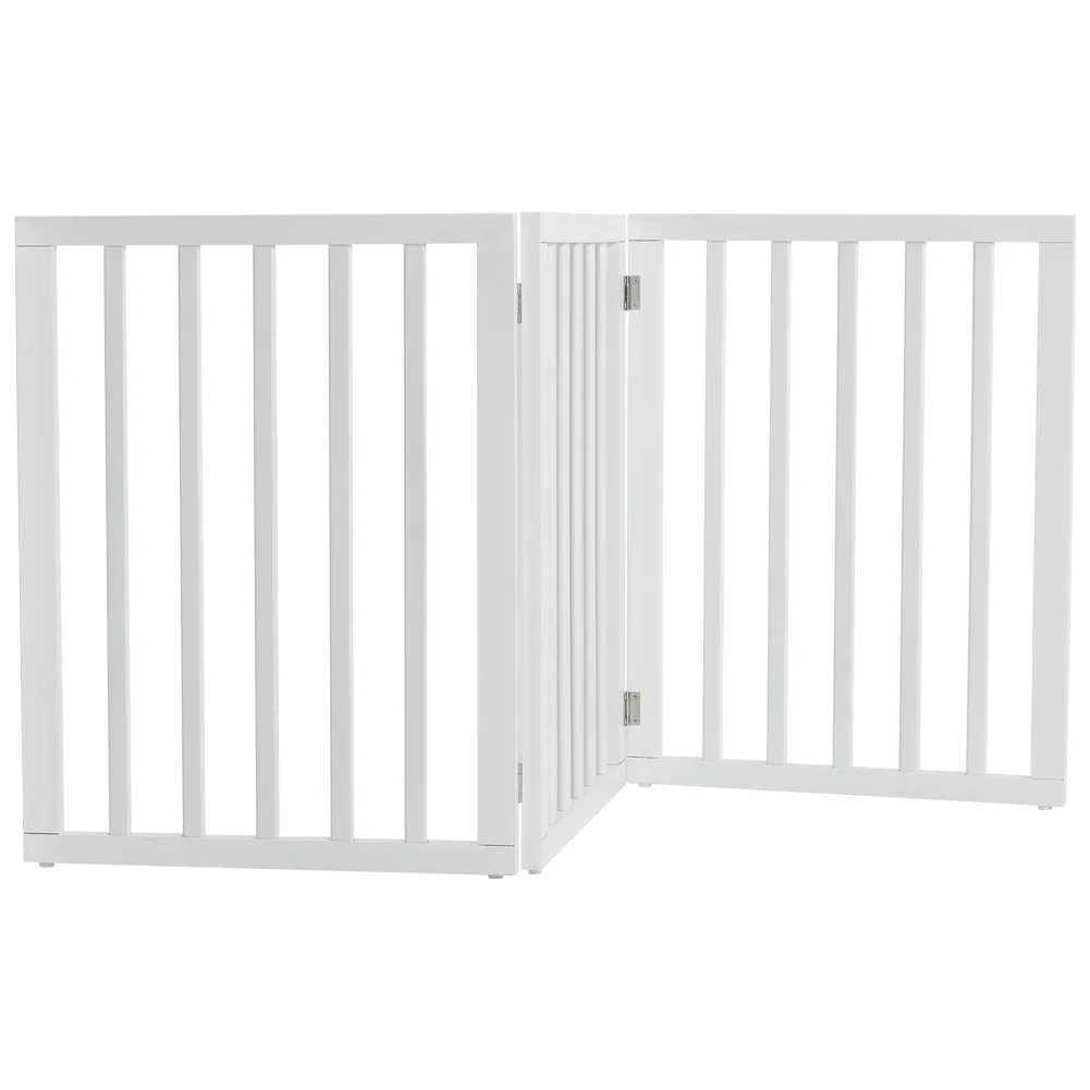Kidkid Freestanding Wooden Pet Gate with Three Foldable Panels - Image 5