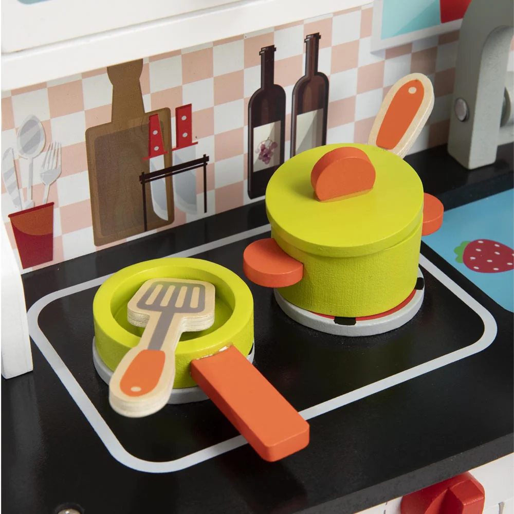 Kidkid Mini Wooden Kitchen Playset for Kids - Image 4
