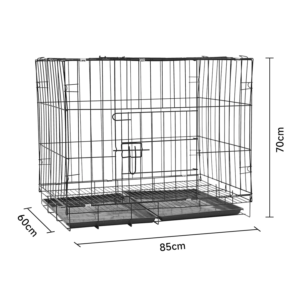 KidKid Wire Dog Crate With 2 Doors And Tray