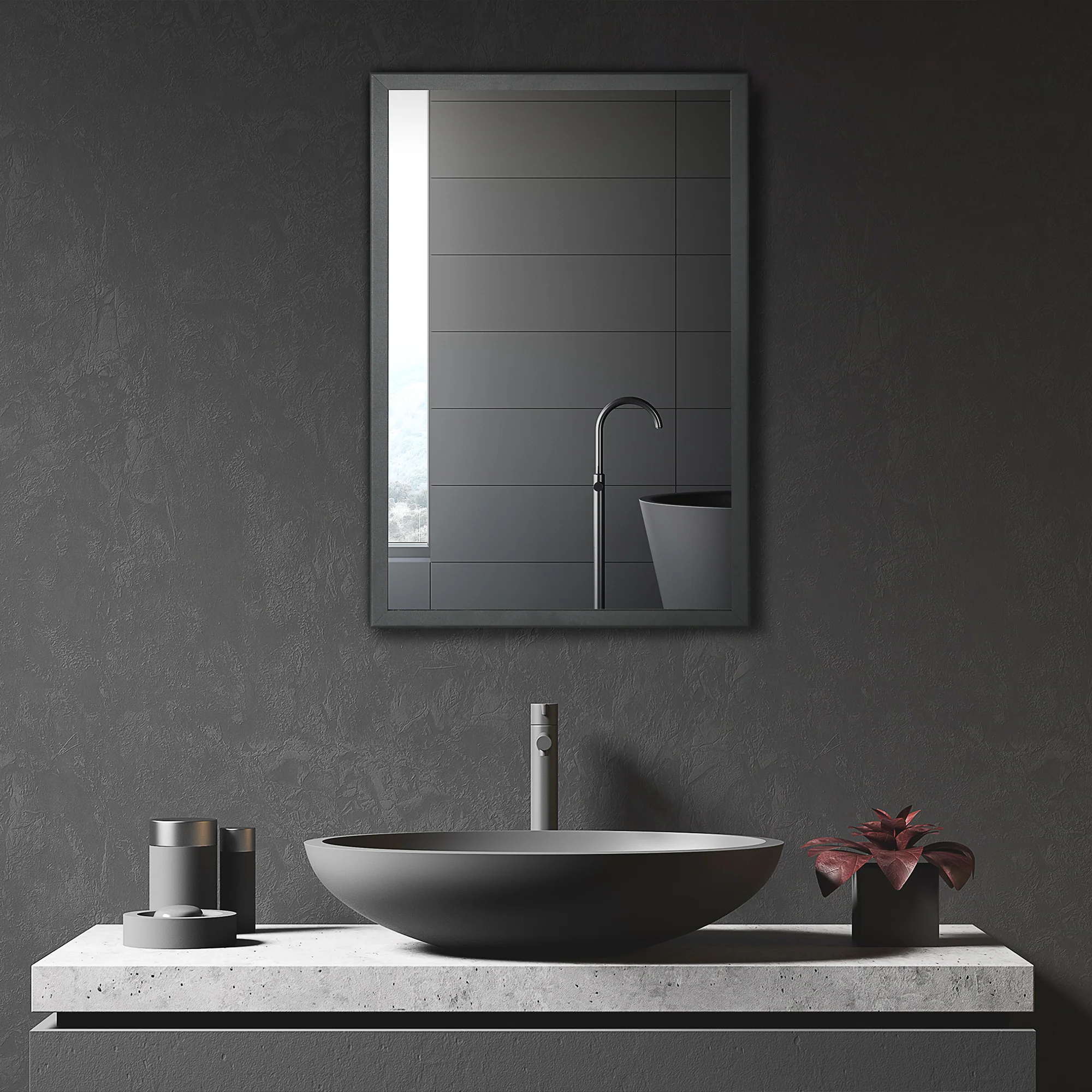 Kleankin Wall Mounted Bathroom Cabinet With Mirror And Storage Shelves - Image 2