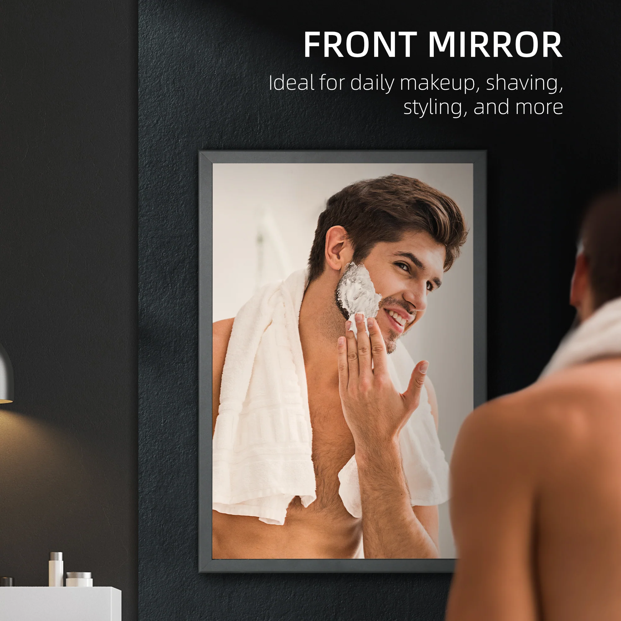 Kleankin Wall Mounted Bathroom Cabinet With Mirror And Storage Shelves - Image 4