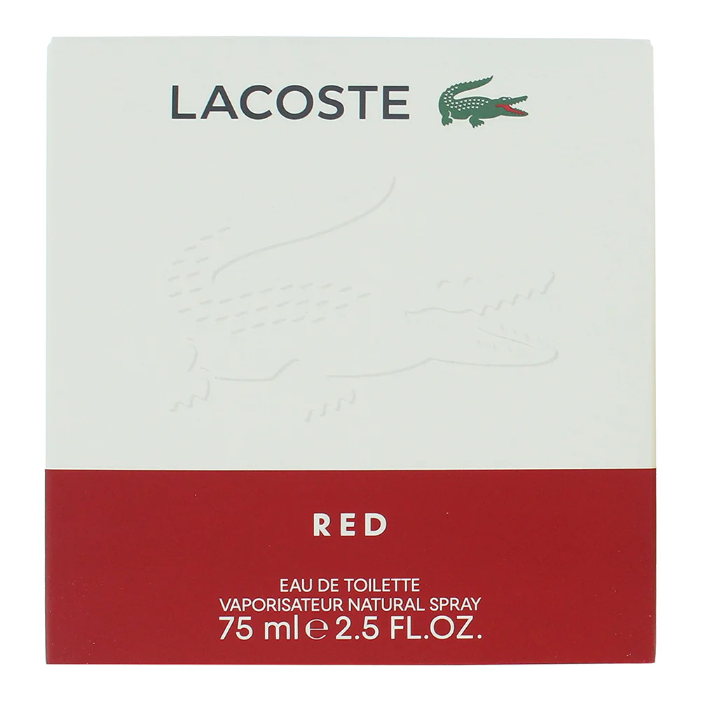 Lacoste Red Eau De Toilette 75ml - Image 3