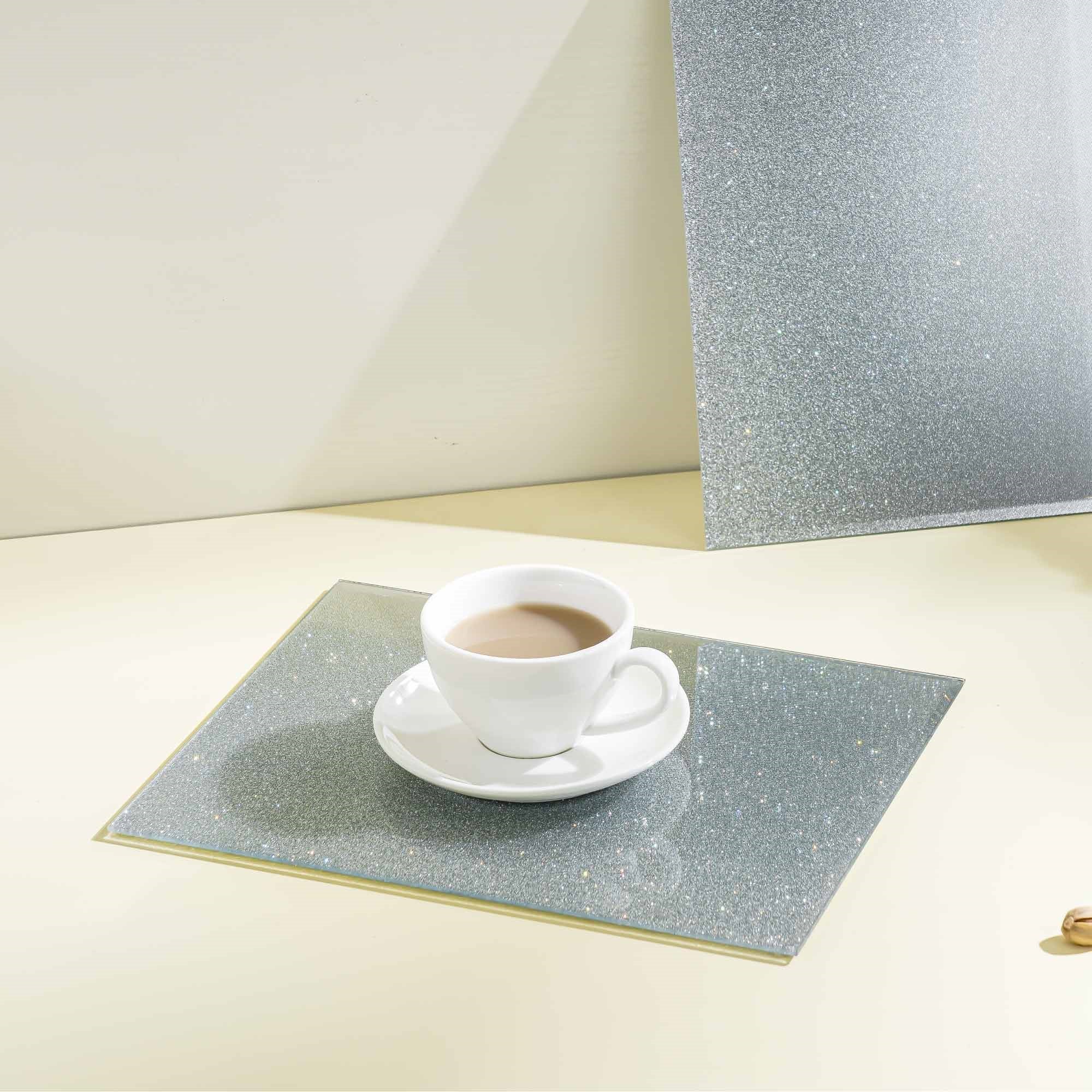 Lewis's 2 Pack Glitter Placemat - Silver - Image 2