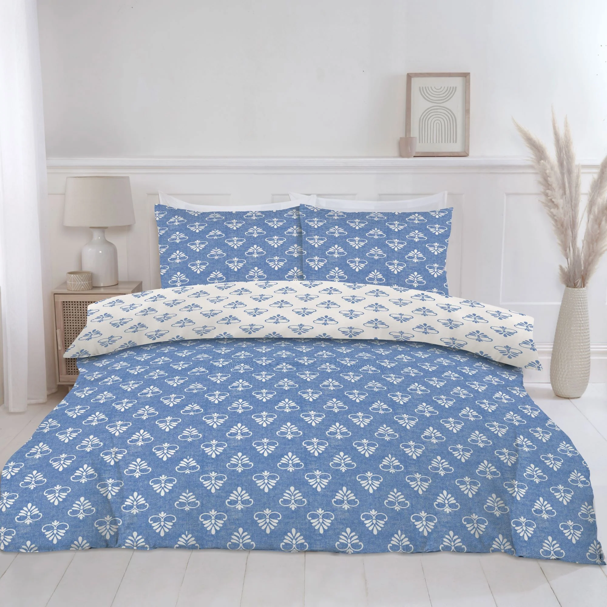 Lewis's Elara Duvet Set - Blue