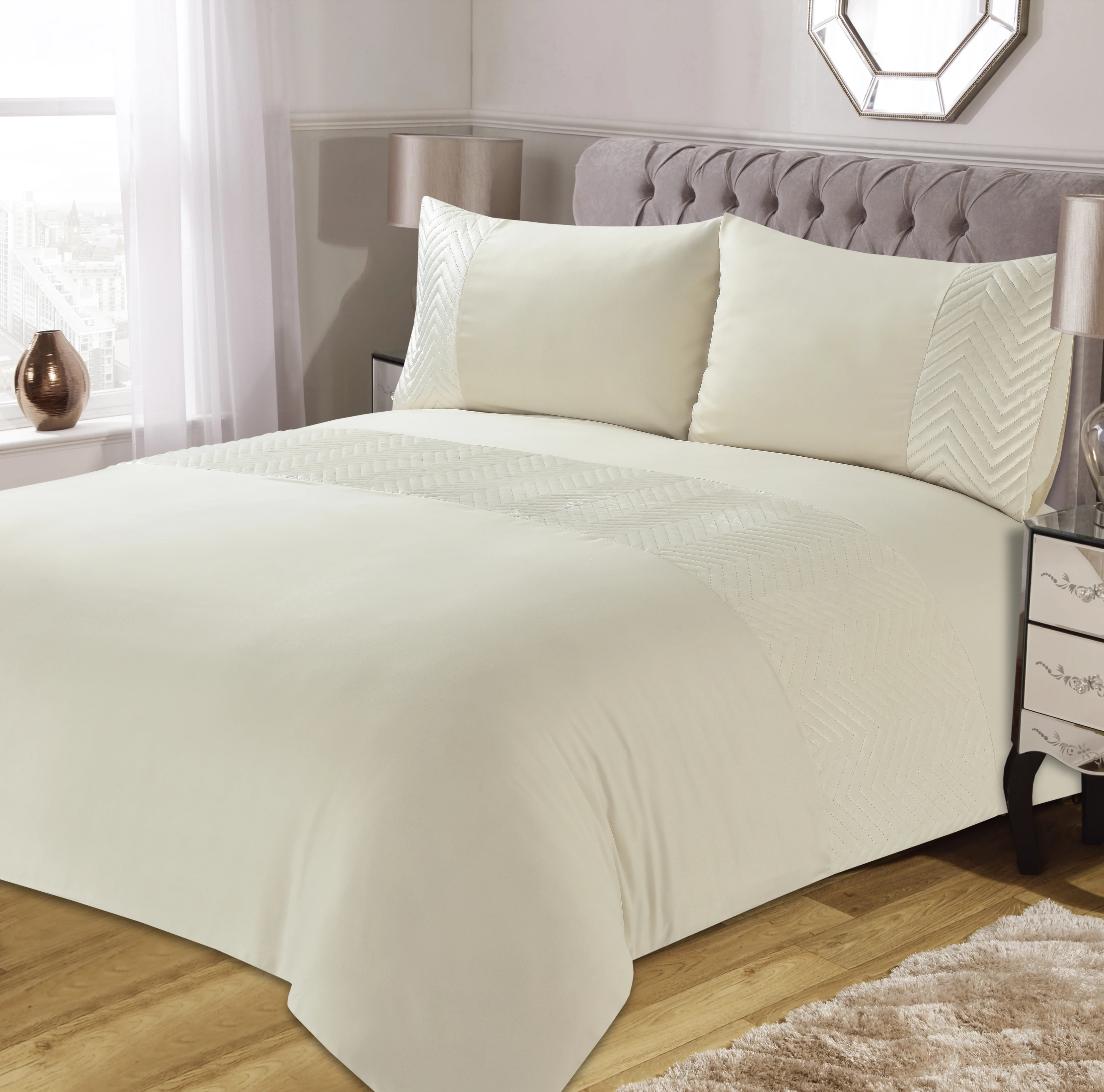 Lewis's Isla Pinsonic Panel Bedding - Natural