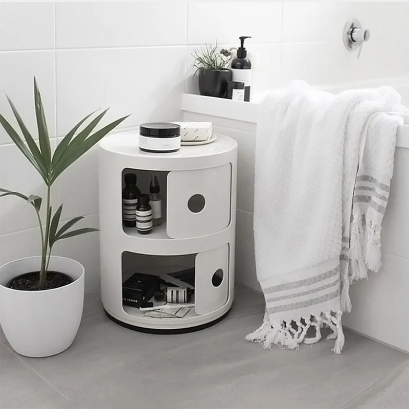 Lifeideas 2-Tier Compact Cylindrical Drawer Storage Unit - Image 2