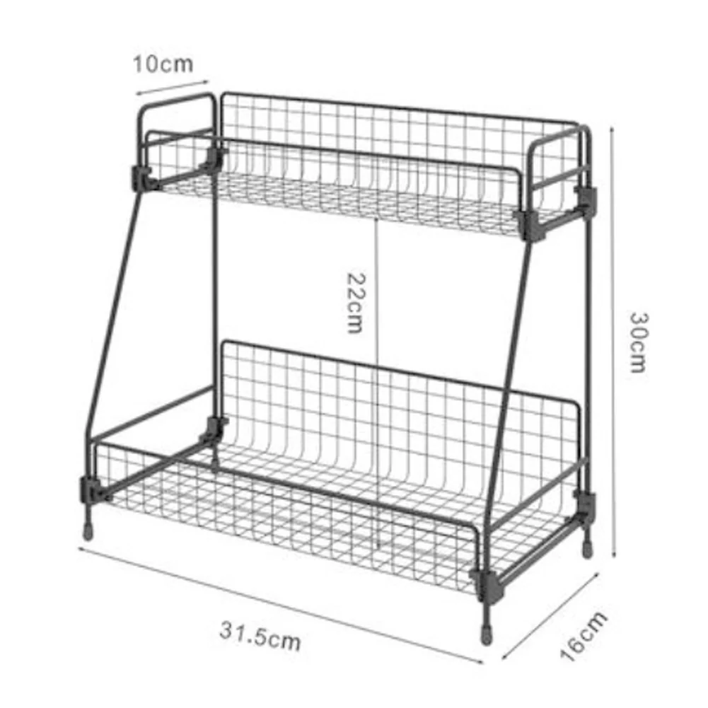 Lifeideas 2-Tier Free-Standing Spice Rack & Organizer - Image 4