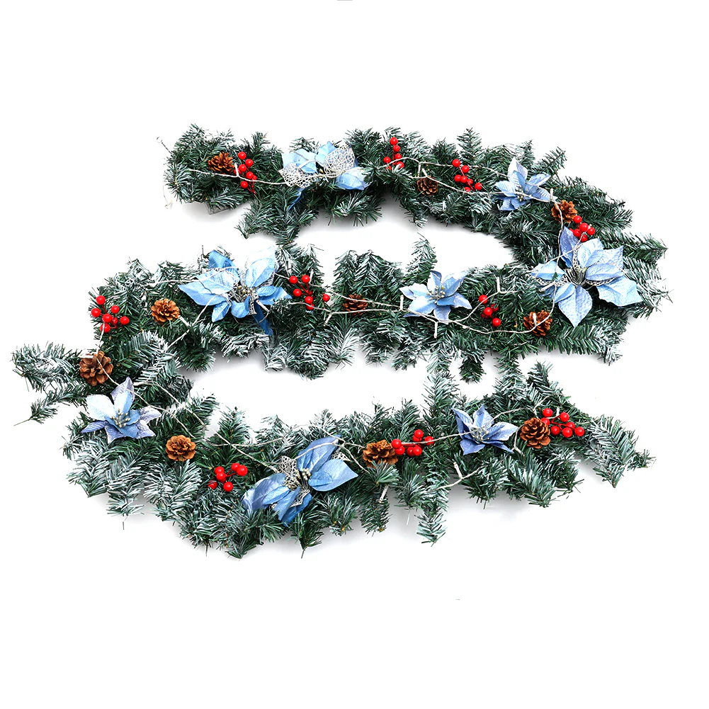 Lifeideas 270cm Artificial Spruce Garland With 50 Warm White LED Lights - Image 6