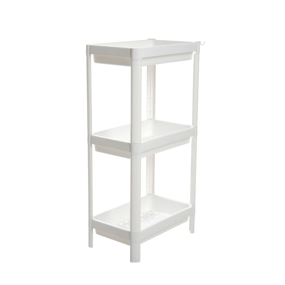Lifeideas 3-Tier White Plastic Storage Rack - Image 5