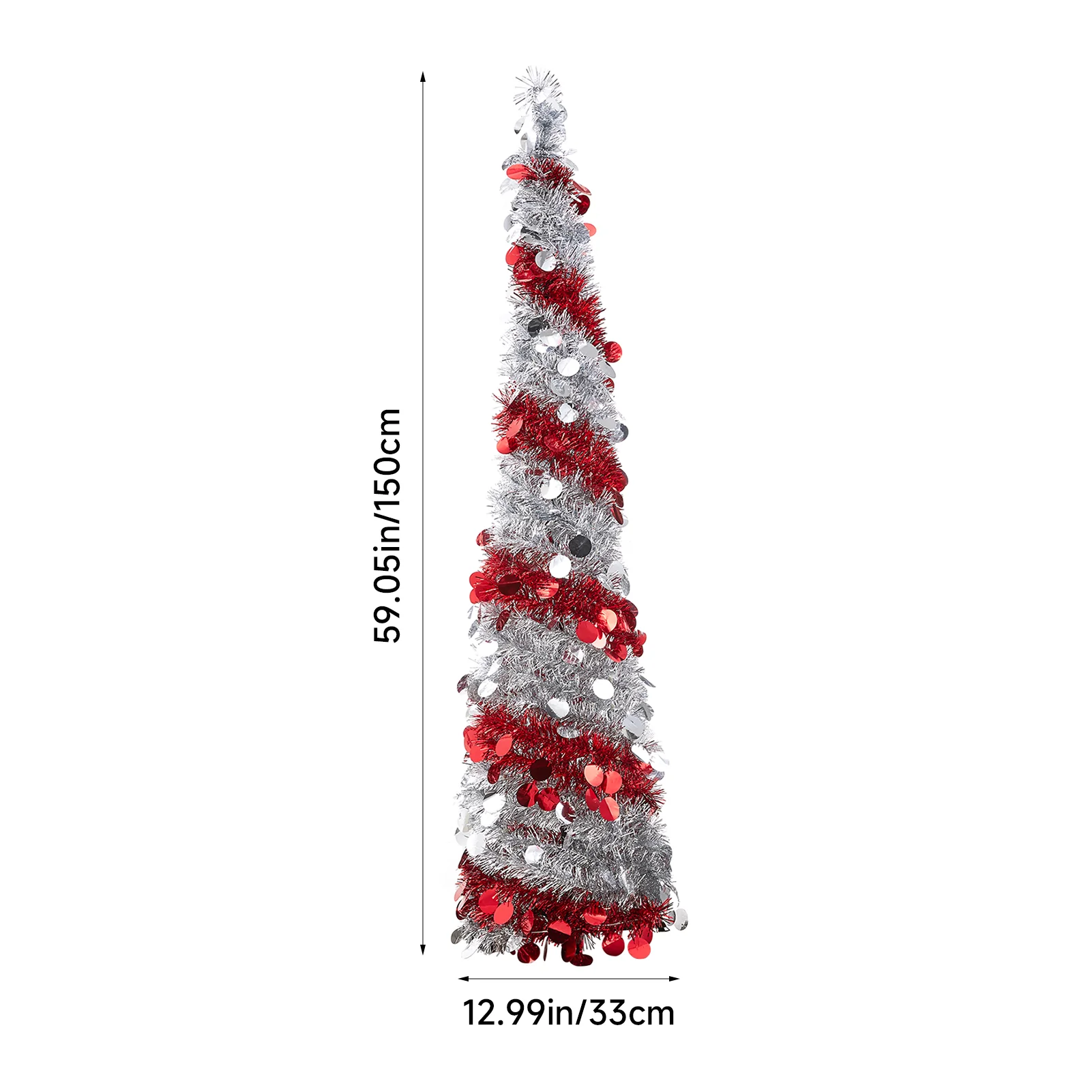 Lifeideas 5ft Pop-Up Decorative Tinsel Tree - Image 7