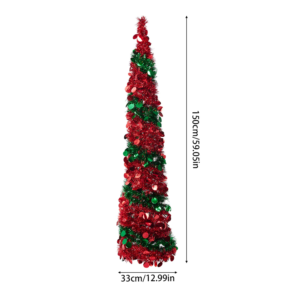 Lifeideas 5ft Pop-Up Decorative Tinsel Tree - Image 7