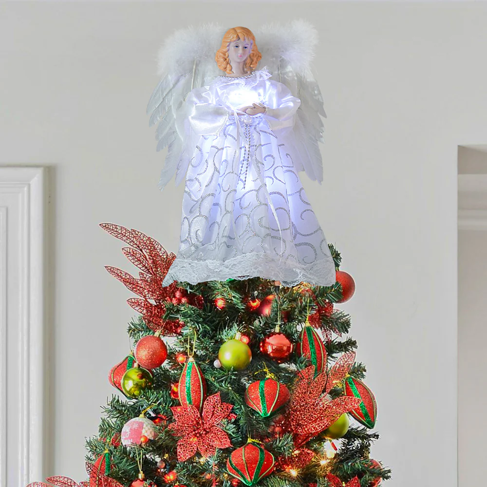 Lifeideas Angel Tree Topper with LED Lights - Image 2