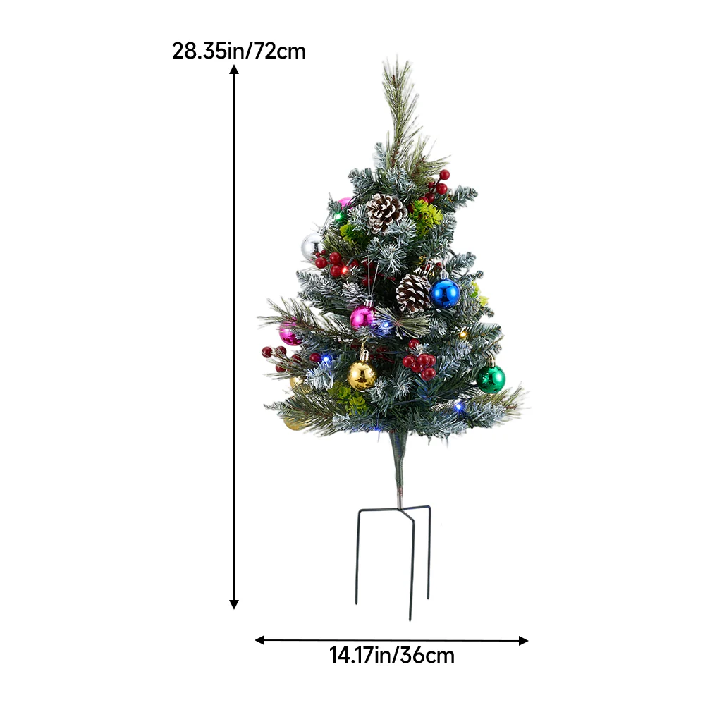 Lifeideas Artificial Christmas Tree with LED Lights and Decorations - Image 7