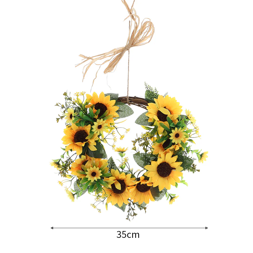 Lifeideas Artificial Sunflower Wreath Hanging Garland for Wedding Decoration - Image 6