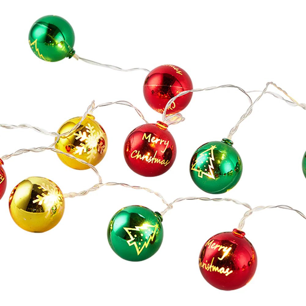 Lifeideas Battery-Powered Christmas Bauble String Lights