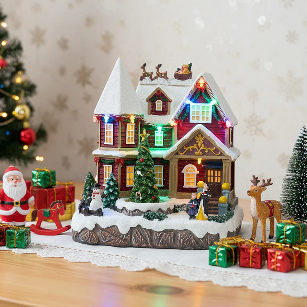 Lifeideas Christmas House Music Box Ornaments - Image 2