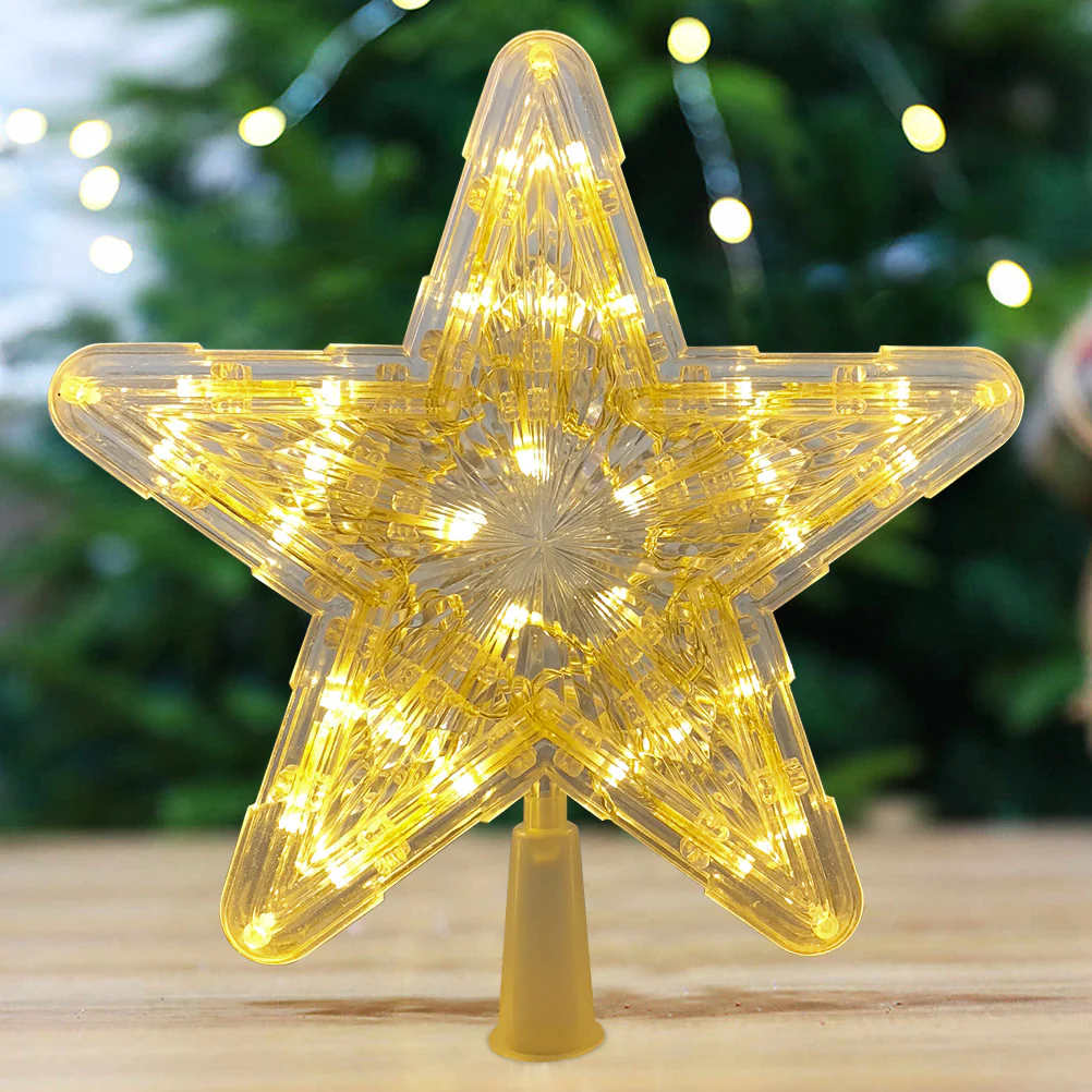 Lifeideas Decorative Star-shaped Christmas Tree Topper With LED Lights - Image 4