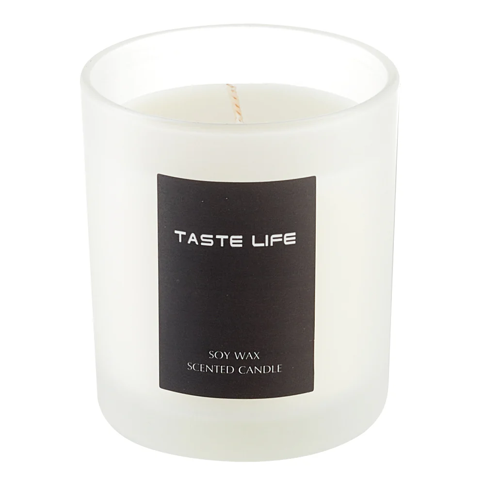 Lifeideas Handmade Soy Wax Scented Candle In Frosted Glass Jar - Image 4