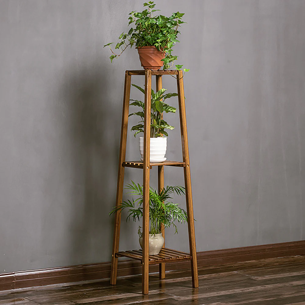 Lifeideas Indoor Plant Stand Solid Wood Display Shelf - Image 2