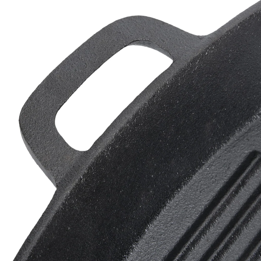 Lifeideas Pre-Seasoned Cast Iron Grill Pan with Dual Handles - Image 3
