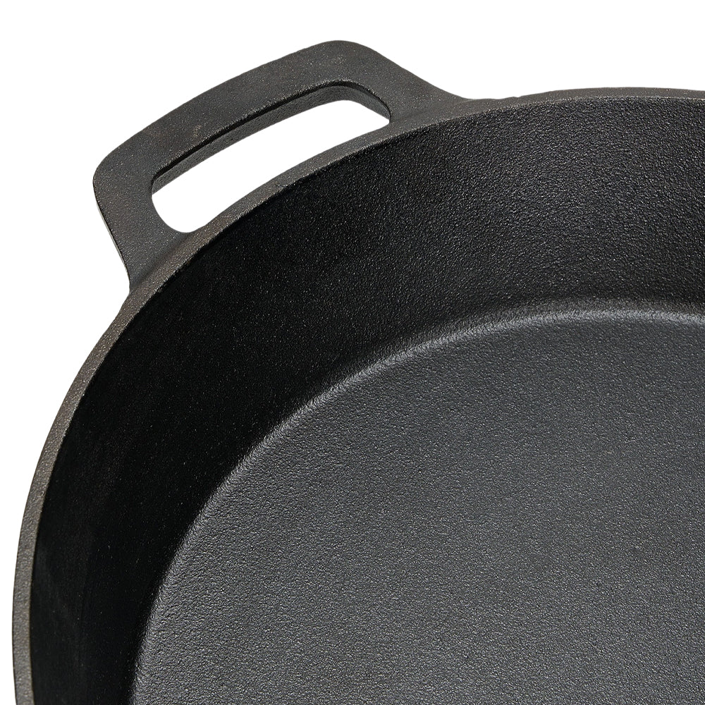 Lifeideas Round Cast Iron Skillet With Handles - Image 3