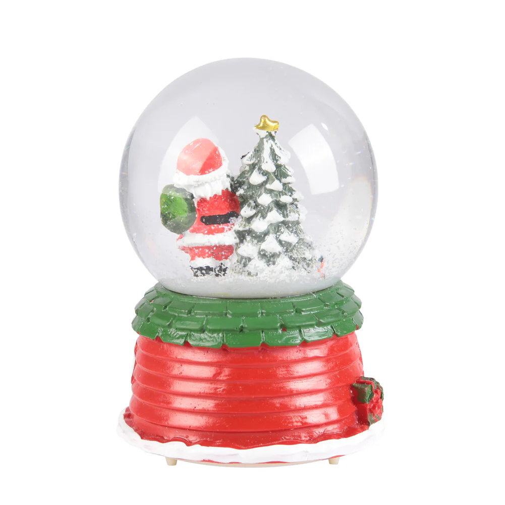 Lifeideas Santa Claus Snow Ball Gift Music Box Christmas Glass Ornament - Image 5