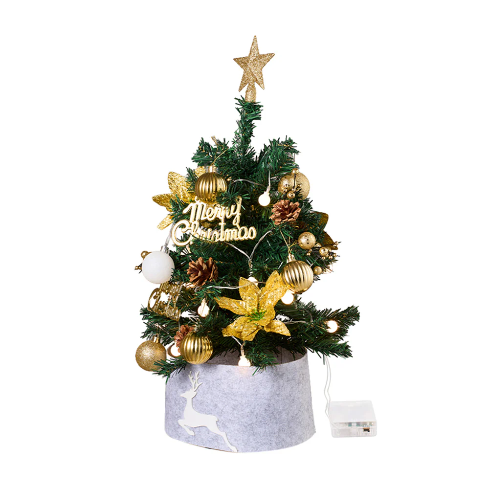 Lifeideas Tabletop Artificial Christmas Tree Decoration with String Light - Image 3