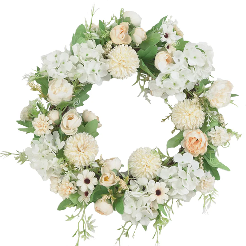 Lifeideas Vibrant Faux Peony Wreath Decoration - Image 6