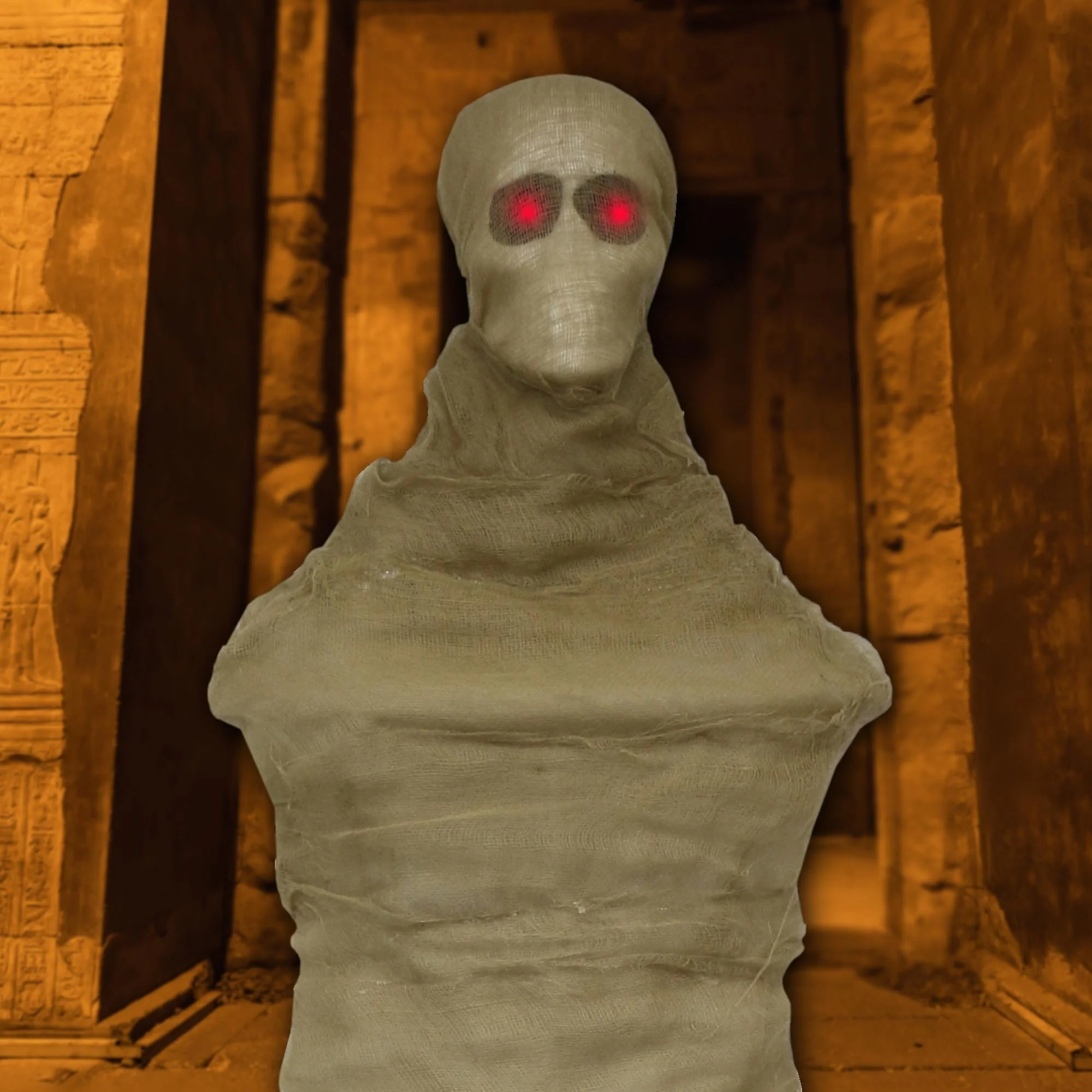 Halloween Hanging Mummy 1.2m with 12 Warm White Lights - Image 3