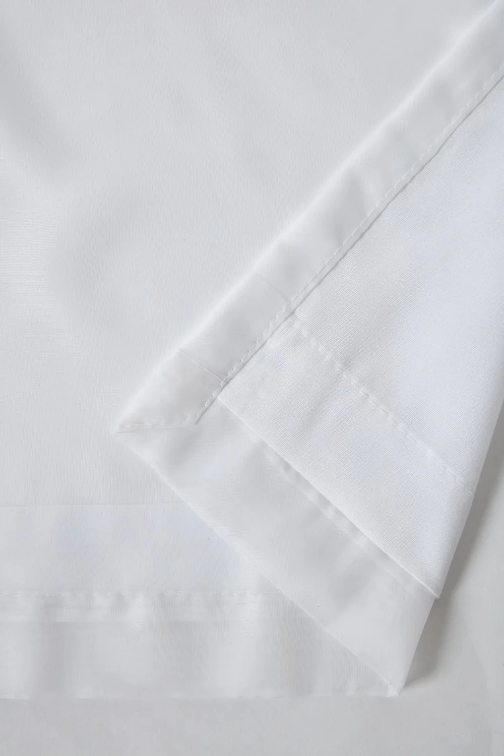 Lined Eyelet Voile Curtain Pair in White 90x90 - Image 2