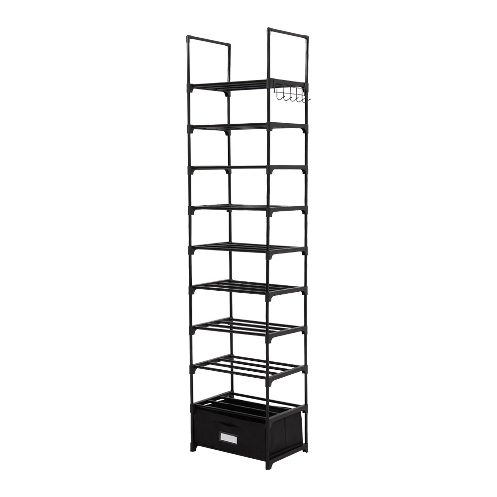 Livingandhome 10-Tier Shoe Rack with a Storage Box - Image 3