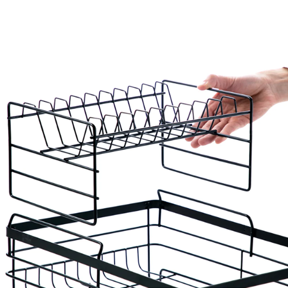 Livingandhome 2-Tier Metal Kitchen Dish Drainer Rack - Image 5