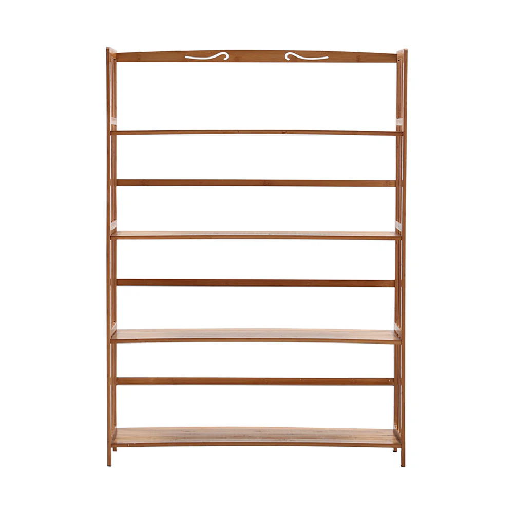 Livingandhome 4-Tier Bamboo Book Storage Shelf - Image 3