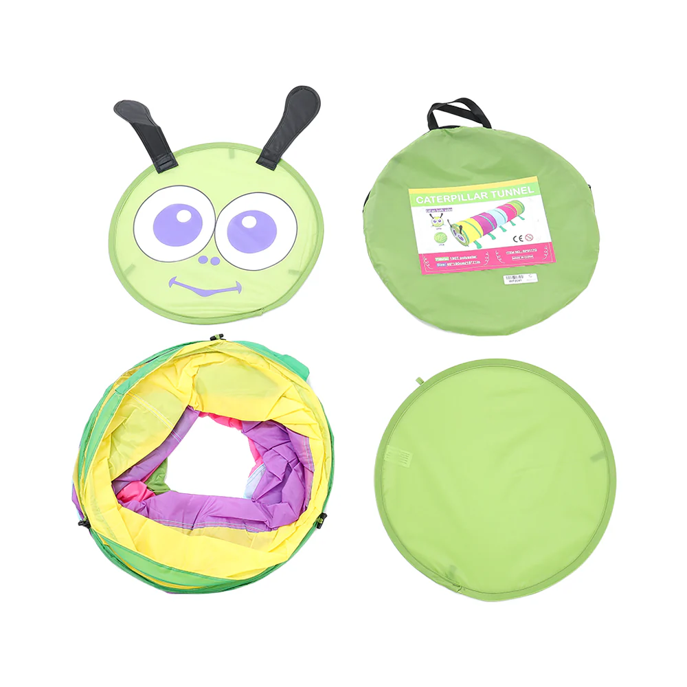 Livingandhome 6FT Caterpillar Crawl Play Tunnel Pop-up For Kids Multicoloured - Image 3