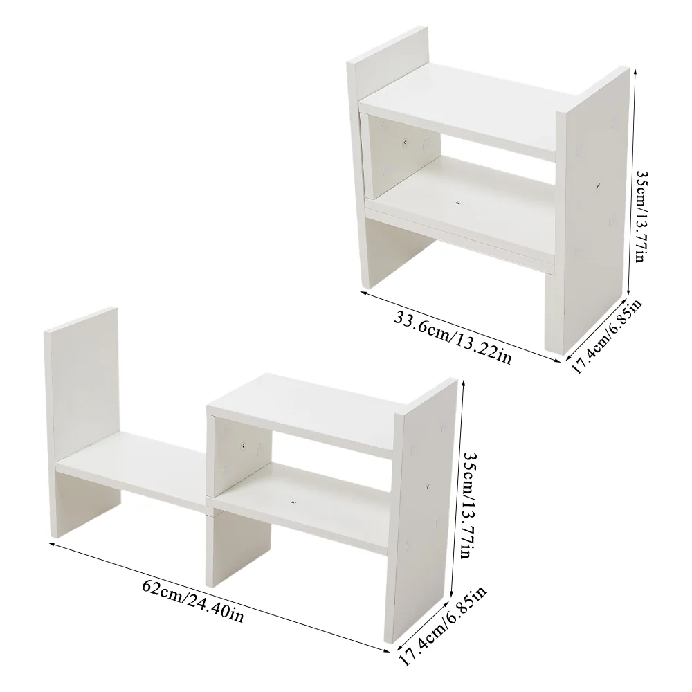 Livingandhome Adjustable Desktop Storage Shelf - Image 5