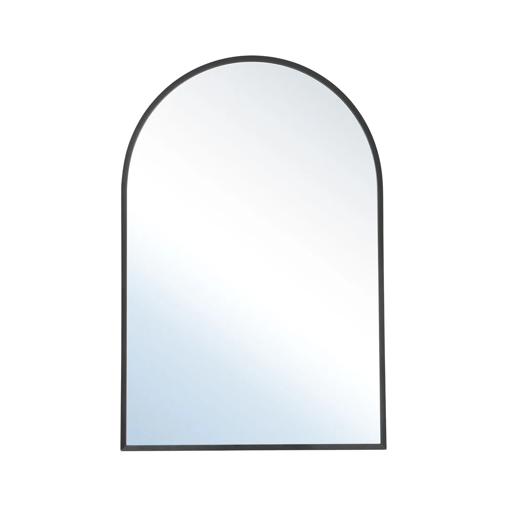 Livingandhome Arched Wall Mirror in Black Aluminum Alloy Frame - Image 8