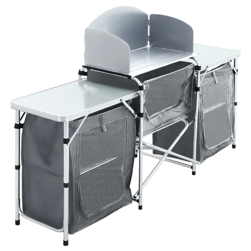 Livingandhome Camping Kitchen Stand Unit Storage Portable Outdoor - Image 4