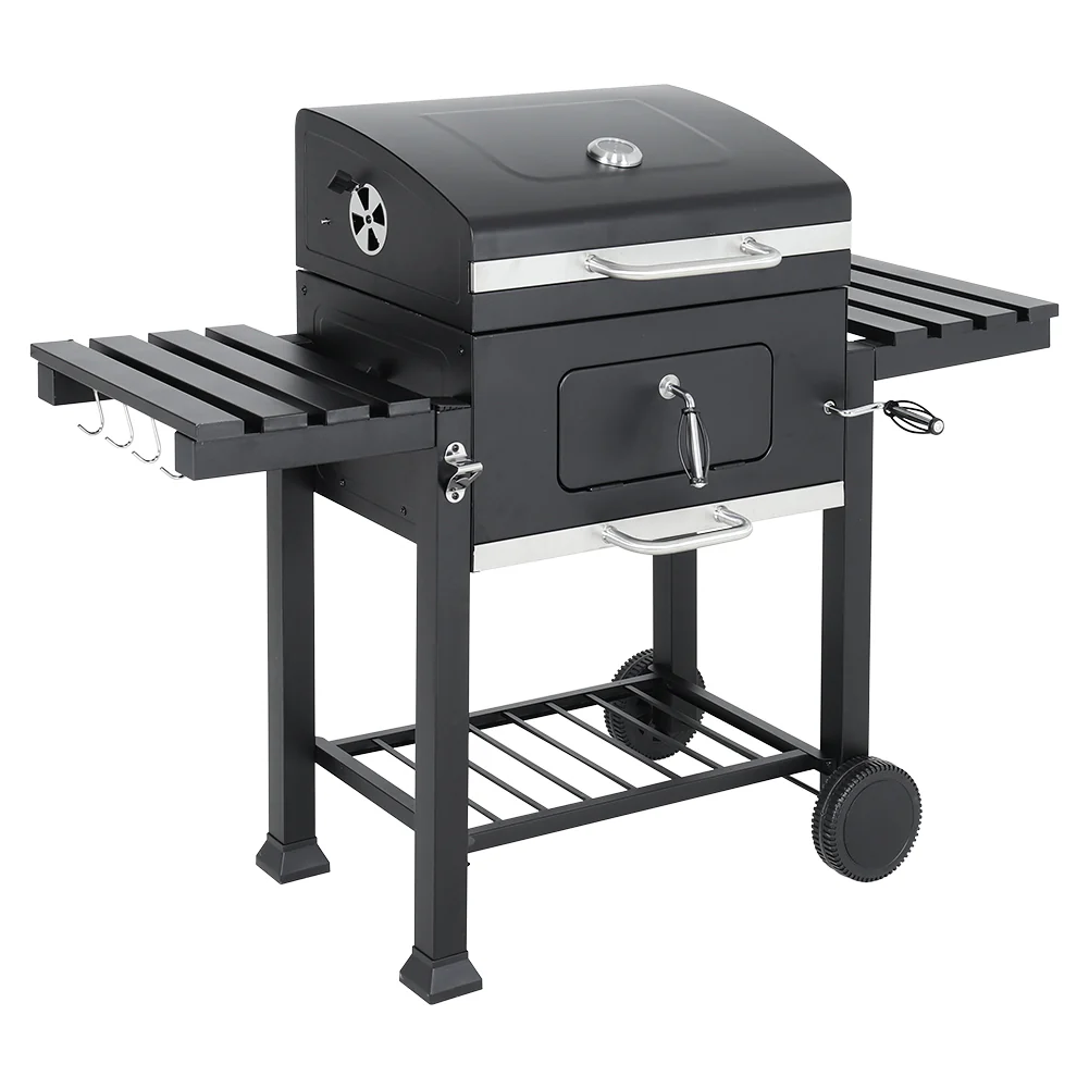 Livingandhome Carbon Steel BBQ Cooker Grill Mobile Stove Cooker - Image 4