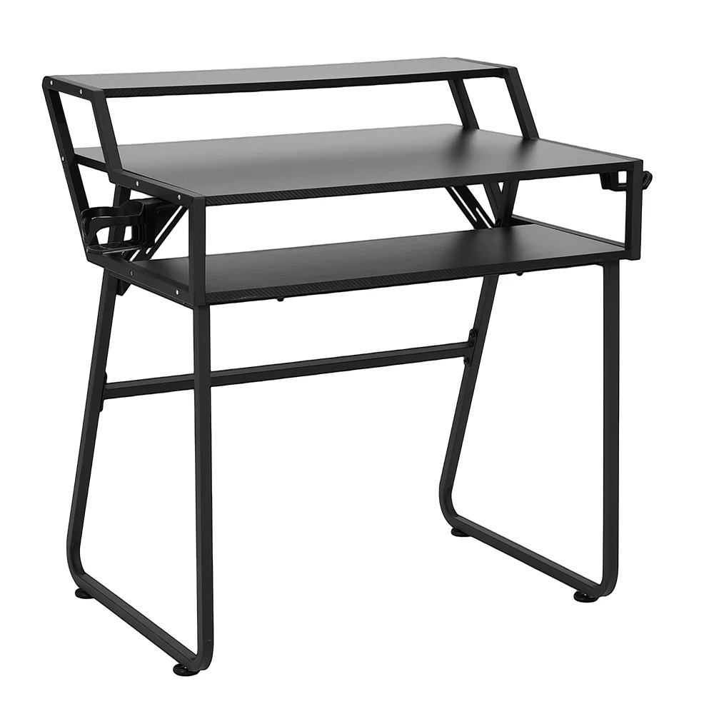 Livingandhome Computer Gaming Table with Headphone Hook - Image 4
